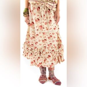 PRICE DROP Magnolia Pearl Penelope Ruffle Pintuck Skirt #120